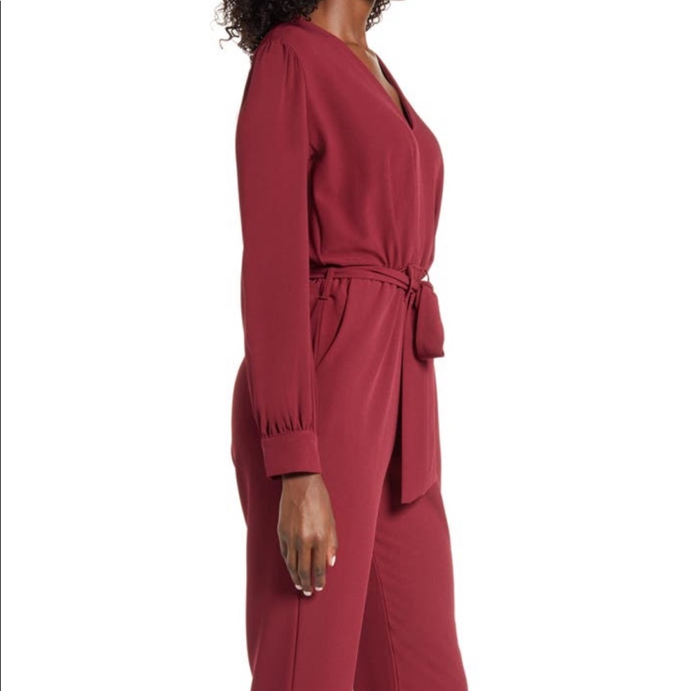Nordstrom Burgundy Red Jumpsuit, Fraiche by J, size S, NWT